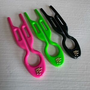 Fiona Franchimon No 1 Hairpin Trio - Strawberry Pink, Green Apple, Black